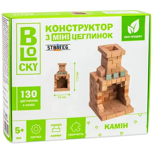 Будівельний набір для творчості з міні-цеглинок BLOCKY Камін Strateg (31025)