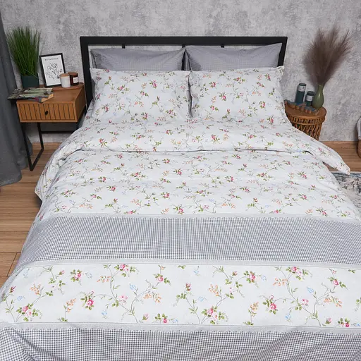 Комплект постельного белья Moon&Star Бязь Gold Люкс Romantic Bloom Евро 200х220 наволочки 2х70х70 - фото 8