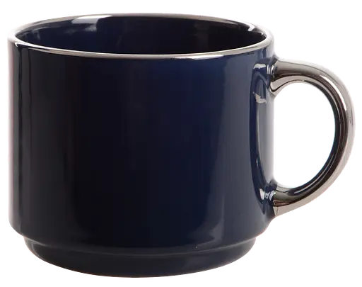 Набір чашок Limited Edition Silver 4х300 мл на металевій підставці порцеляна (RX-N240581) - фото 4