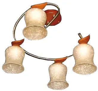 Люстра стельова Brille кантрі E27 40W G (BKL-065C/4) - фото 2