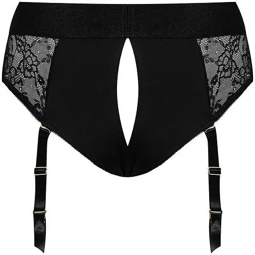 Мереживні труси для страпону з підв'обов'язками для панчіх Strap-On-Me DIVA HARNESS, S - фото 4