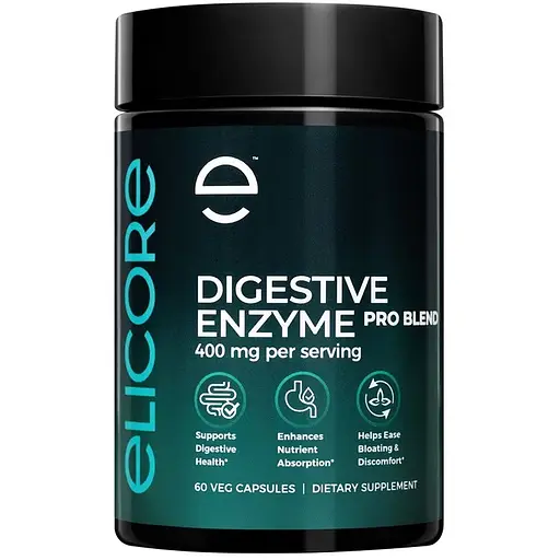 Энзимы для пищеварения Elicore Labs Digestive Enzyme Pro Blend, 60 вегакапсул - фото 1