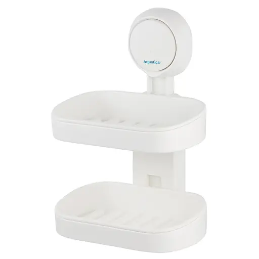 Мыльница на вакуумной присоске Aquatica двойная s42 142×111×201мм (9784290) - фото 2