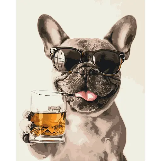 Картина по номерам "Пес с хорошим вкусом" Art Craft 11723-AC 40х50 см - фото 1