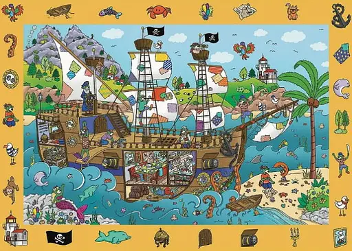 Пазл Trefl навчальний Observation Піратський корабель Шпигун 100 ел. (15594) - фото 2