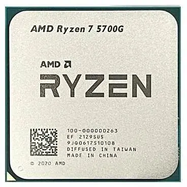 Процессор AMD AM4 Ryzen 7 5700G Tray 8x3.8 ГГц Turbo Boost 4.6 ГГц Radeon Graphics L3 16Мб Cezanne Zen 3 7 нм TDP 65 - фото 1