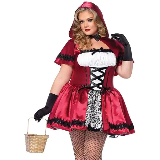Костюм червоної шапочки Leg Avenue Gothic Red Riding Hood 3X-4X - фото 7