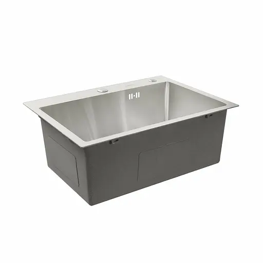 Кухонная мойка Platinum Handmade 580x430x220 (толщина 3,0/1,5 мм корзина и дозатор в комплекте), Нержавеющая сталь - фото 4