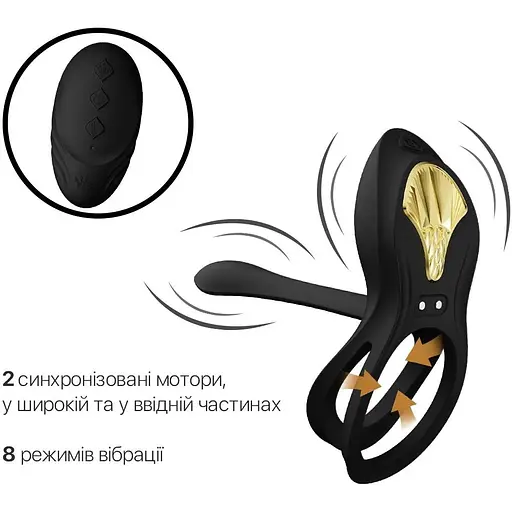 Смарт-эрекционное кольцо Zalo - Bayek Obsidian Black - фото 4