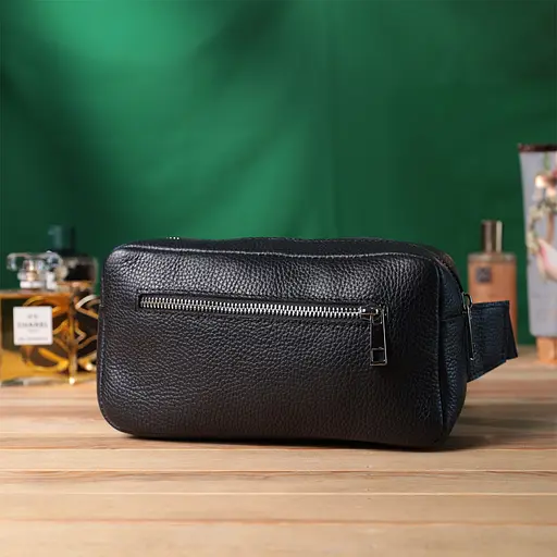 Чоловіча сумка-бананка із натуральної шкіри флотар SHVIGEL 22х11,5х5,5 см sum0026998 - фото 9