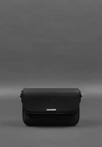 Жіноча шкіряна сумка Mary чорна - фото 4