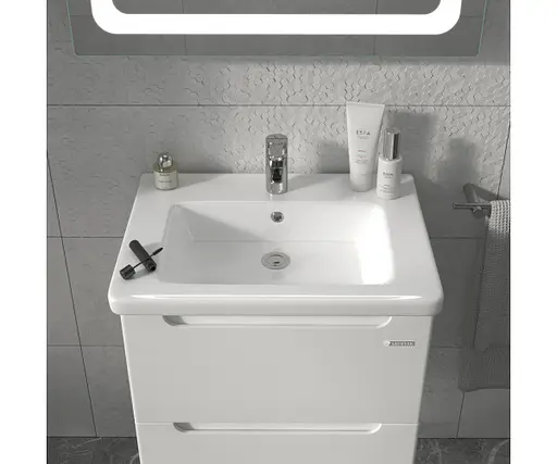 Тумба підвісна Sanwerk Ера Air 60 Білий з умивальником Space Line (MV0000854) Білий - фото 3