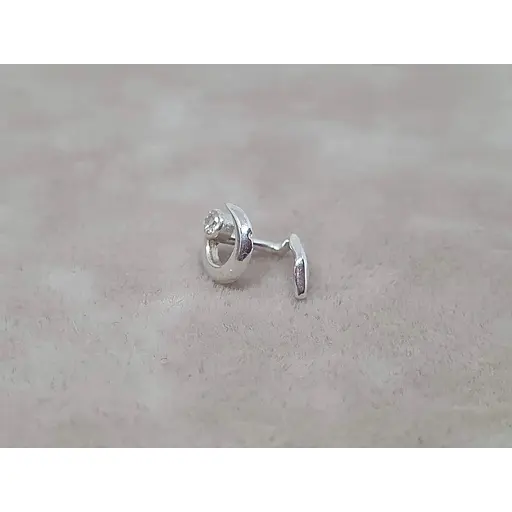 Срібна сережка-пірсинг в ніс Dear. 1051.1С - фото 2