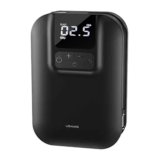 Портативний насос Usams US-ZB215 Mini Car Air Pump Black - фото 3