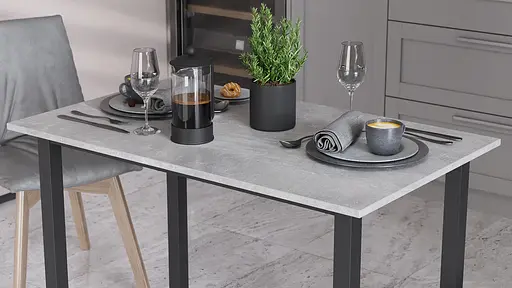 Стіл універсальний Knap Ferrum-decor 750x1200x700 Чорний метал ДСП Бетон 16 мм (FRD-106376) - фото 3