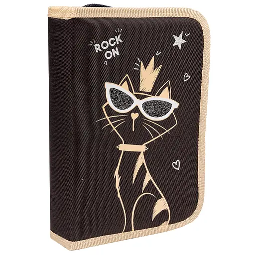 Школьный пенал твердый 1Вересня одинарный с клапаном HP-03 Pussycat - фото 1