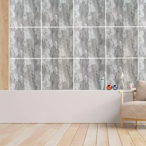 Декоративная ПВХ плита 1,22 м x 2,44 м x 3 мм Платиновый мрамор SW-00001411 - фото 3