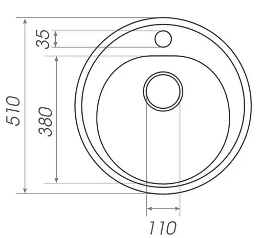 Кухонна мийка Platinum 510 LUNA (SP000025066) - фото 5