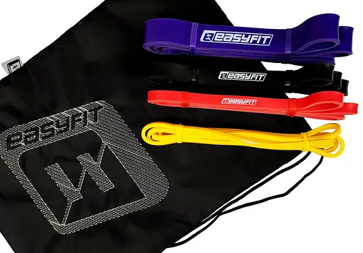 Резиновые петли EasyFit: набор 1-45 кг 4 шт. (EF-1454s) - фото 5