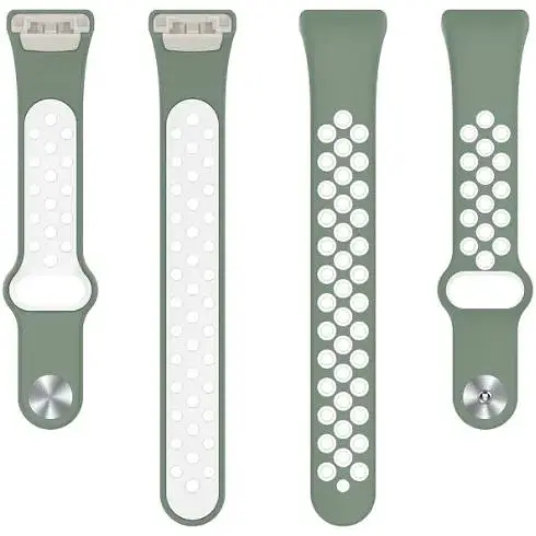 Ремінець DK CDK Silicone Sport Band Nike для Huawei Band 6 (012812) (light green / white) - фото 2