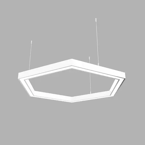 Світлодіодний світильник X-LED 120Вт шестикутник білий (860х745х43) - фото 1