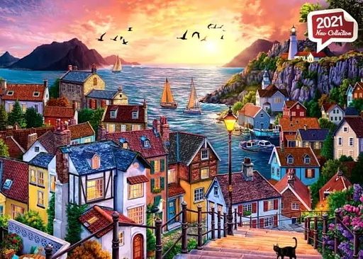 Пазл Anatolian Прибрежный город на закате солнца 1000 эл. (1098) - фото 2