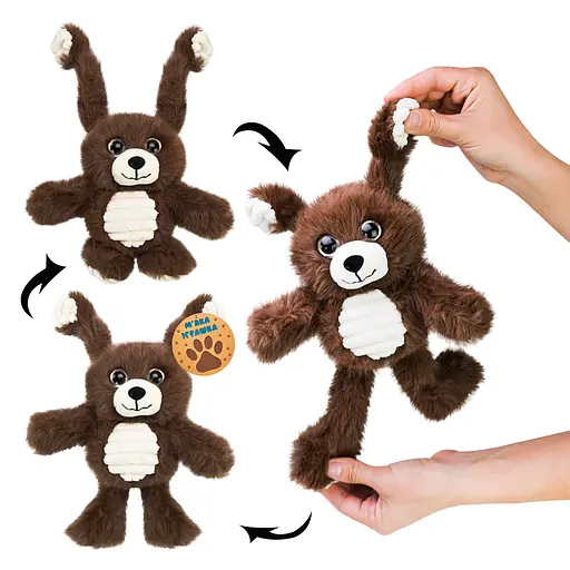 М'яка іграшка-потягушка MJ2406 Ведмедик 30см, в пакеті (6924050724065) - фото 2