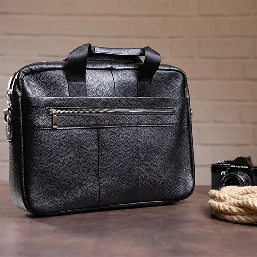 Чоловіча шкіряна сумка Vintage 40х28х6,5 см sum0012579 - фото 4