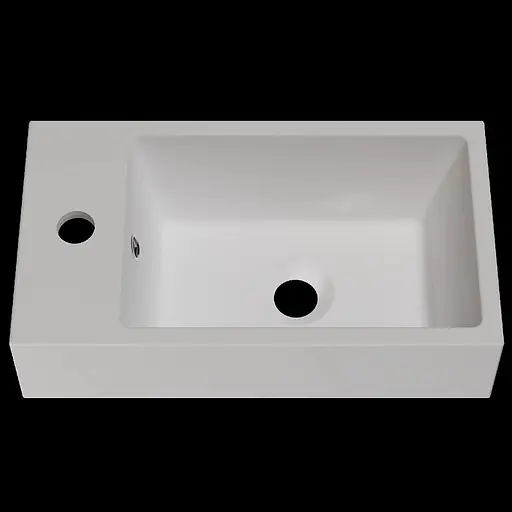 Раковина глянцевая накладная Amidicon Mini 45 450x250 из литого камня MINI_45_HL, Белый - фото 1