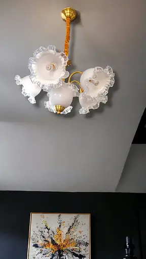 Светодиодная люстра Колокольчик 5019 (Золотая) на 5 плафонов - фото 4