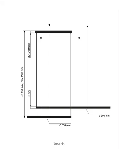 Підвісний стельовий світильник Babich Studio Ring Mix Black (RAL 9005) - фото 5