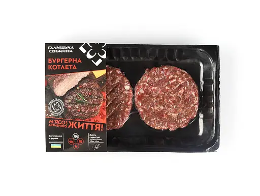 Бургерна котлета ТМ "Галицька Свіжина", 300 г