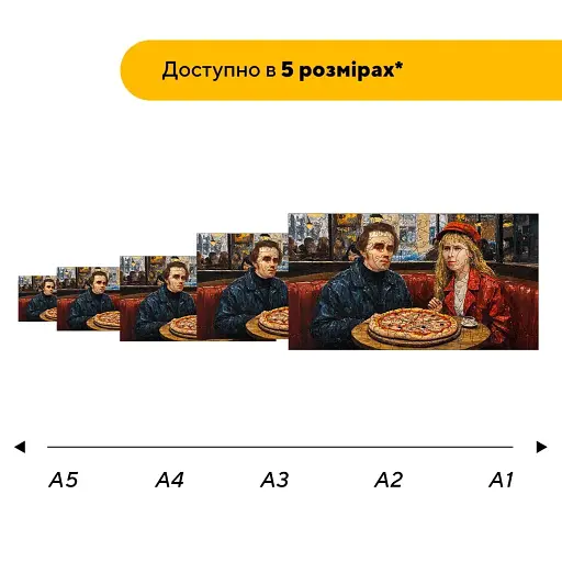 Деревянный фигурный пазл Свидание Шевченко и Леси, А4, Деревянная коробка 100 элементов - фото 2