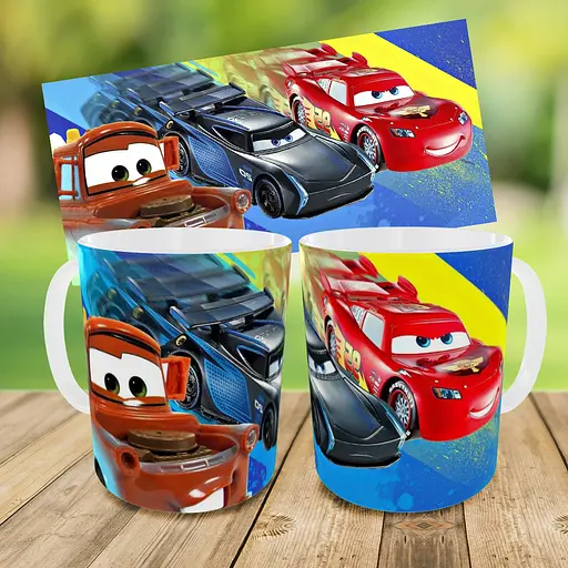 Набор: детская сумка-бананка+кружка Тачки Молния Маквин 32х15см,бананка для мальчика через плечо (00982) - фото 3