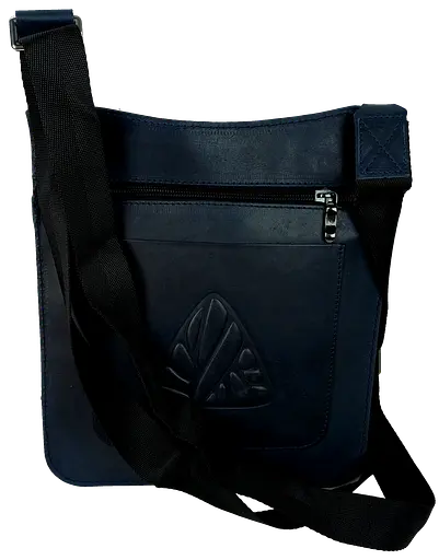 Мужская кожаная сумка на плечо , Украина синяя Mykhail Ikhtyar sum0028765 - фото 5