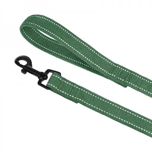 Поводок для собак Barksi Сotton с карабином квадратное ушко 200x2 см армейский - фото 6