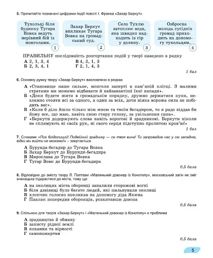 Українська література 7 клас. Зошит для підсумкового оцінювання та проєктної діяльності - фото 4