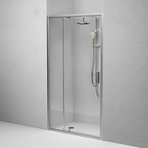 Душевые двери AM.PM Gem 110x195 см стекло прозрачное хром матовый W90UG-110-1P-195MT, прозрачный, хром матовый - фото 6