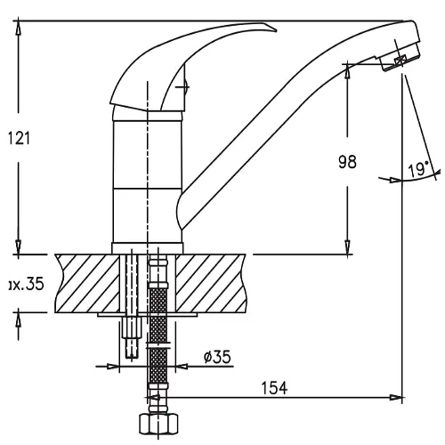 Змішувач для кухні Haiba PREMIERE 004 HB0348 - фото 2