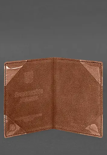 Кожаная обложка для военного билета (под военно-учетный документ) 7.4 А5 светло-коричневая - фото 3