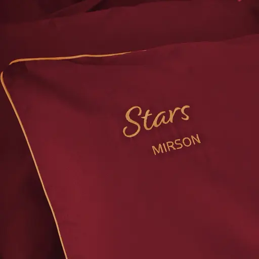 Наволочка MirSon Ranforce Elite 19-1655 Edmonda Stars 50х50 см червона (2200010539561) - фото 3