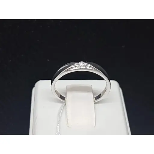 Серебряное кольцо Золотой квартал с фианитом. Артикул 1609 17 - фото 3