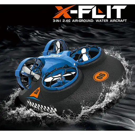 Квадрокоптер JJRC H116 Vehicle Drone Boat 3 in 1 Black-Blue (132078) - фото 4