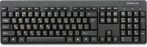 Клавиатура REAL-EL Standard 502 USB black (EL123100023) - фото 1