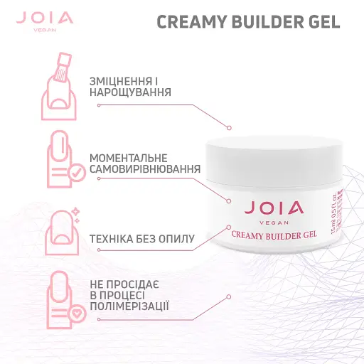 Моделюючий гель Joia vegan Creamy Builder Gel Green Tea 50 мл - фото 5