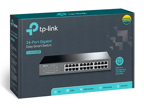 Комутатор TP-LINK TL-SG1024DE, 24x100/1000 Mb/s, керування - фото 3