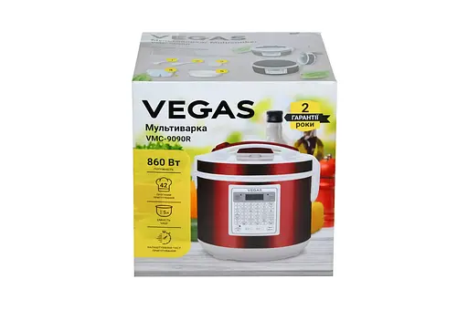 Універсальна мультиварка Vegas VMC-9090R 5 л 42 програми з антипригарним покриттям - фото 3