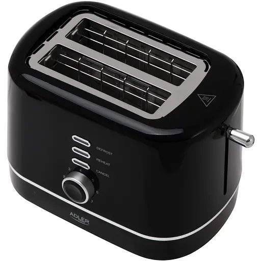Тостер Adler AD 3224 black 850Вт/ 2 відділення/7 режимів підсмажування/розморожування/підігрів булок - фото 2