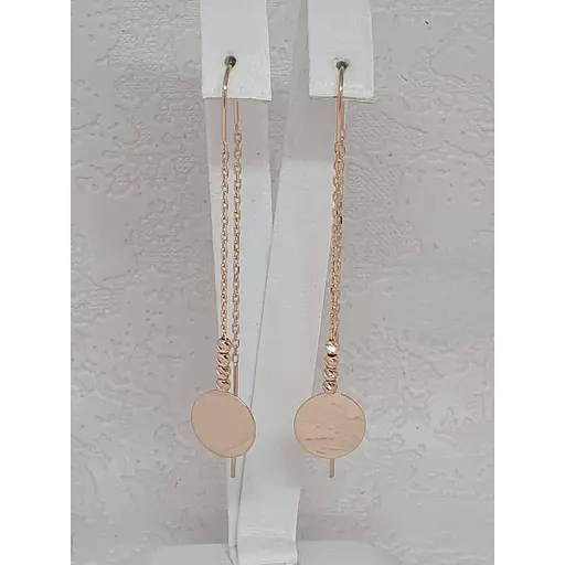 Золотые серьги-протяжки Favoritum. 210206 - фото 4