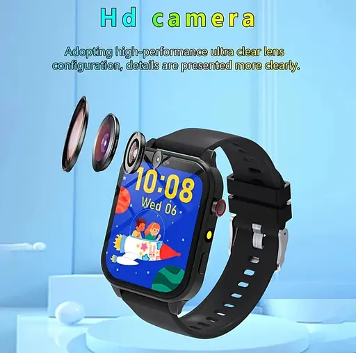 Детские умные часы с камерой, играми, мониторингом сна, шагомером, будильником, фонариком и др. Черные - фото 5